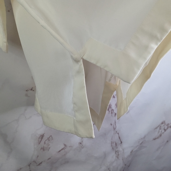 Everlane Button Up Shirt Short Sleeve Cream Sandstone Women Top Drapy Square - Picture 13 of 14